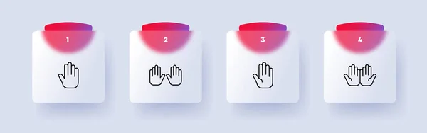 Hand Gestures Set Icon Non Verbal Greeting Hands Open Book — Stock Vector