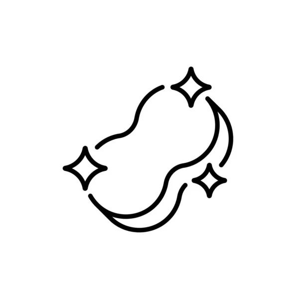 Икону Линии Очистки Чистка Стирка Блеск Звезды Моющее Средство Порошок — стоковый вектор