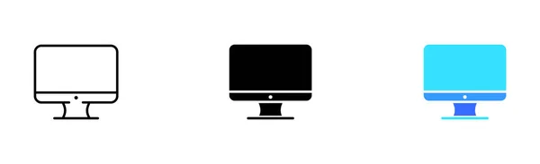 デバイスセットアイコン ノートパソコン タブレット スタイラス コンピュータ ディスクリート デスクトップ スマートブレスレット スタンド トラッカー — ストックベクタ