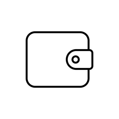 Closed wallet line icon. Money, money orders, leather goods, purse, pocket money. Business concept. Vector line icon on white background