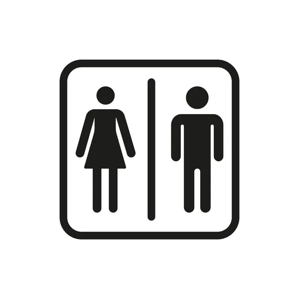 Toaleta Dla Mężczyzn Kobiet Linii Ikon Zlewozmywak Higiena Dla Biznesu — Wektor stockowy