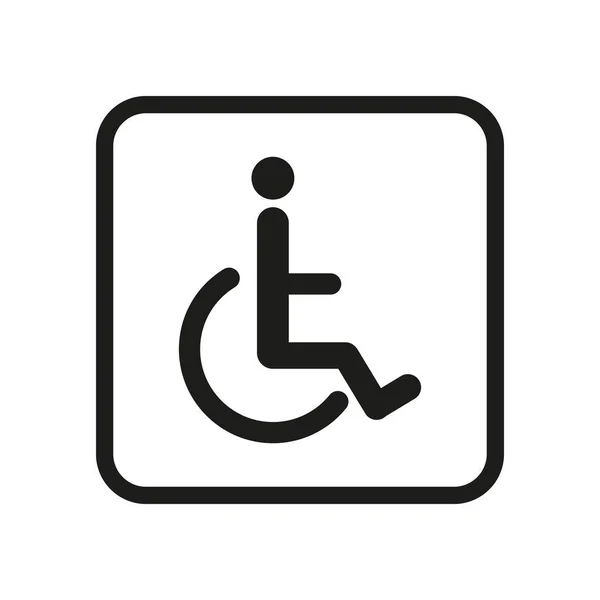 Baño Para Personas Con Discapacidad Línea Iconos Fregadero Higiene Para — Vector de stock
