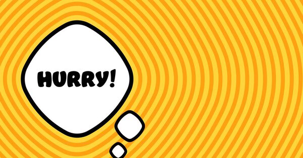 Речевой пузырь с поспешным текстом. Комический стиль ретро-бума. Стиль поп-арта Значок векторной линии для бизнеса