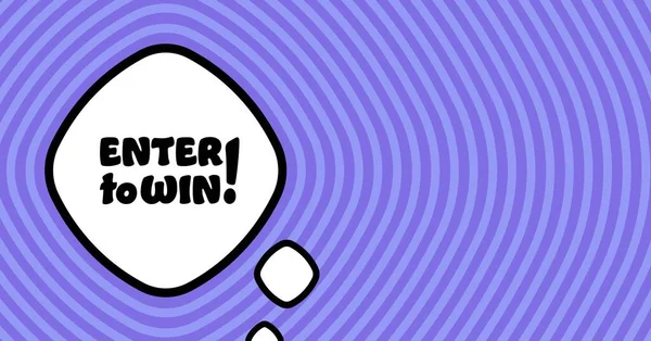Speech Bubble Enter Win Text Boom Retro Comic Style Pop — Stock Vector