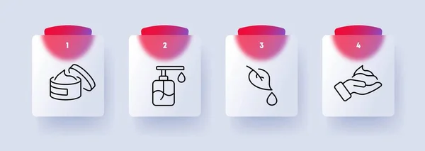 Hand Hygiene Icon Set Clean Hands Handwashing Sanitation Germ Prevention — Stock Vector