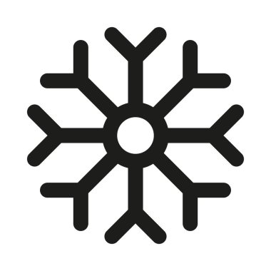 Hassas ve karmaşık dizaynlı kar tanesi ikonu. Bir kar tanesinin eşsiz güzelliğini ve karmaşıklığını yakalayan zarif ve simetrik bir kar tanesi çizimi..