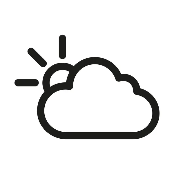 Icona Nuvola Soleggiata Con Una Faccina Sorridente Una Nuvola Sole — Vettoriale Stock