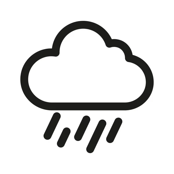 Cartoon Cloud Icon Raindrops Cheerful Cloud Illustration Raindrops Falling Evoking — Stock Vector