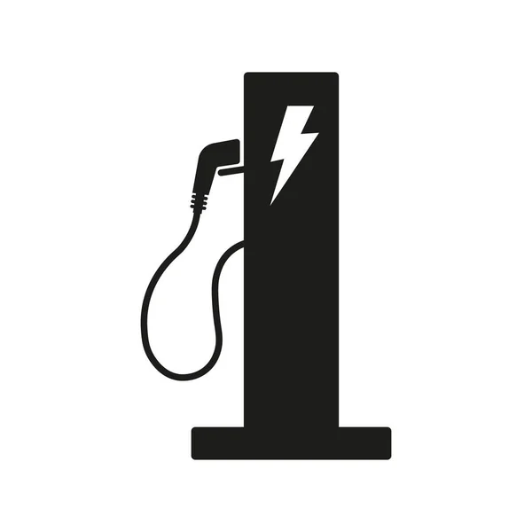 Значок Зарядной Станции Электромобилей Иллюстративный Значок Представляющий Собой Зарядную Станцию — стоковый вектор