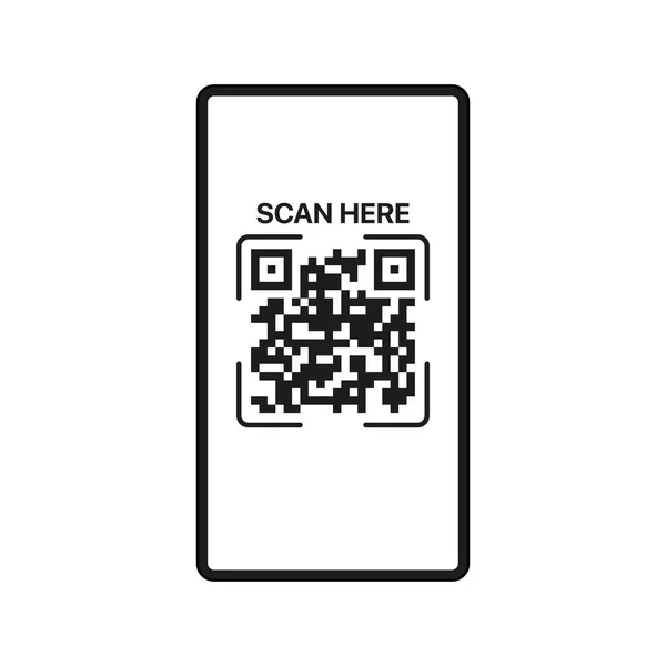 Smartphone Kódem Ikoně Obrazovky Ikona Chytrým Telefonem Kódem Zobrazeným Obrazovce — Stockový vektor