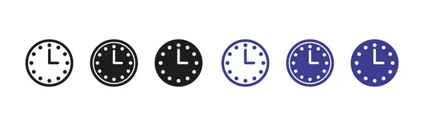 Ensemble Icônes Horloge Une Collection Icônes Représentant Des Horloges Des — Image vectorielle