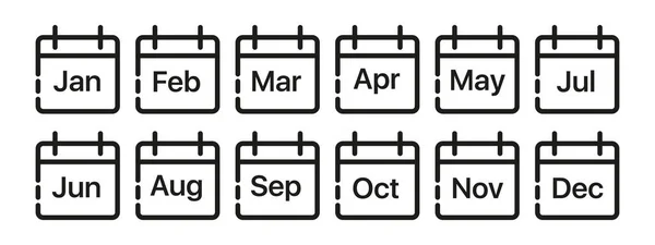 Calendário Com Horários Datas Eventos Mensais Diários Calendário Horários Datas — Vetor de Stock