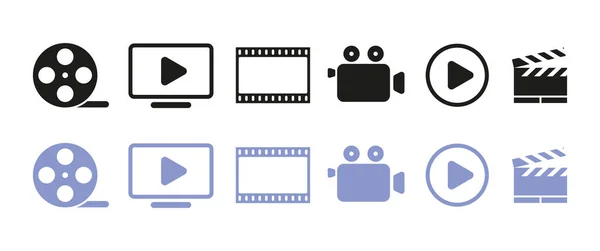 Online Movie Streaming Watching Films Internet Movie Streaming Online Films — Stock Vector