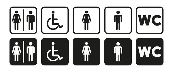 Public restroom or toilet facilities available for use by the general public. Public restroom, public toilet, restroom facilities, washroom.