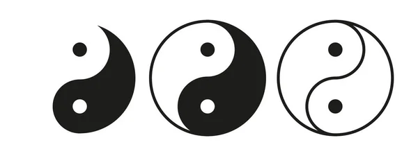 Sumérgete Fascinante Concepto Yin Yang Con Esta Colección Ilustraciones Vectoriales — Vector de stock