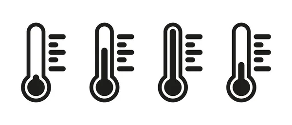 온도계는 온도를 측정하는 사용되는 기구이다 일반적으로 유리관으로 — 스톡 벡터