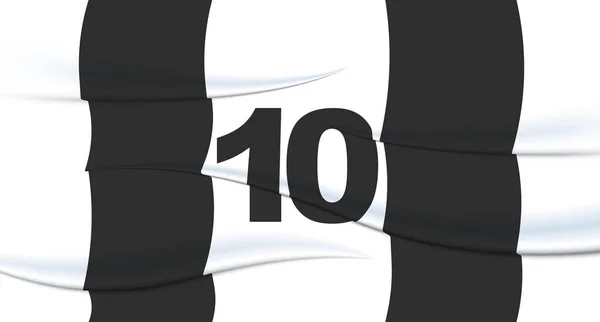 Número Del Futbolista Blanco Una Camiseta Fútbol Impresión Numerada Camiseta — Archivo Imágenes Vectoriales