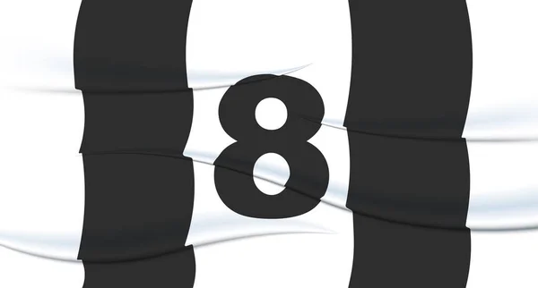 足球球衣上的白人足球运动员的号码8编号印刷 运动衫运动衫 奥林匹克运动 2024欧元 世界锦标赛 — 图库矢量图片