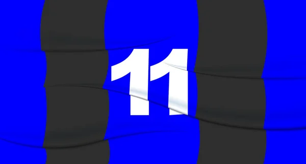 Numero Del Calciatore Blu Una Maglia Football Stampa Numerata Maglia — Vettoriale Stock