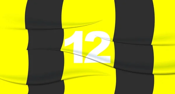 フットボールのジャージに黄色の選手の番号 12枚目の印刷 スポーツTシャツジャージ スポーツ オリンピック ユーロ2024 金のカップ 世界選手権 — ストックベクタ