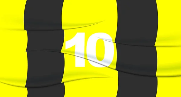 足球球衣上的黄色足球运动员号码 10编号印刷 运动衫运动衫 奥林匹克运动 2024欧元 世界锦标赛 — 图库矢量图片