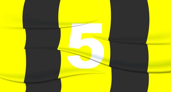 フットボールのジャージに黄色の選手の番号 5枚目の印刷 スポーツTシャツジャージ スポーツ オリンピック ユーロ2024 金のカップ 世界選手権 — ストックベクタ