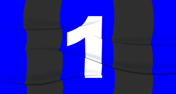 フットボールジャージのブルーサッカー選手の番号 印刷番号1 スポーツTシャツジャージ スポーツ オリンピック ユーロ2024 金のカップ 世界選手権 — ストックベクタ