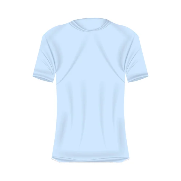 T恤衫是白色的 改头换面的短袖衬衫 空白T恤衫模板 用于设计 — 图库矢量图片