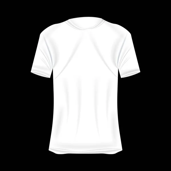 stock vector T-shirt mockup in white colors. Mockup of realistic shirt with short sleeves. Blank t-shirt template with empty space for design