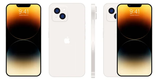 Apple Iphone Смартфон Доступны Белом Цвете Новый Iphone Pro Max — стоковый вектор