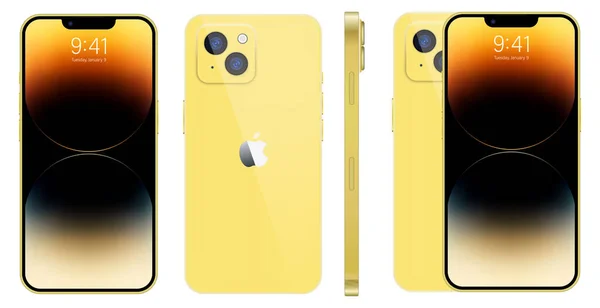 Apple Iphone Смартфон Доступны Золотистом Цвете Новый Iphone Pro Max — стоковый вектор