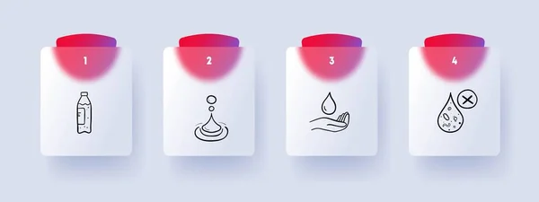 Kosmetiklinie Symbol Feuchtigkeitscreme Handpflegeprodukte Plastikflasche Pastellfarben Hintergrund Vektorzeilensymbol — Stockvektor