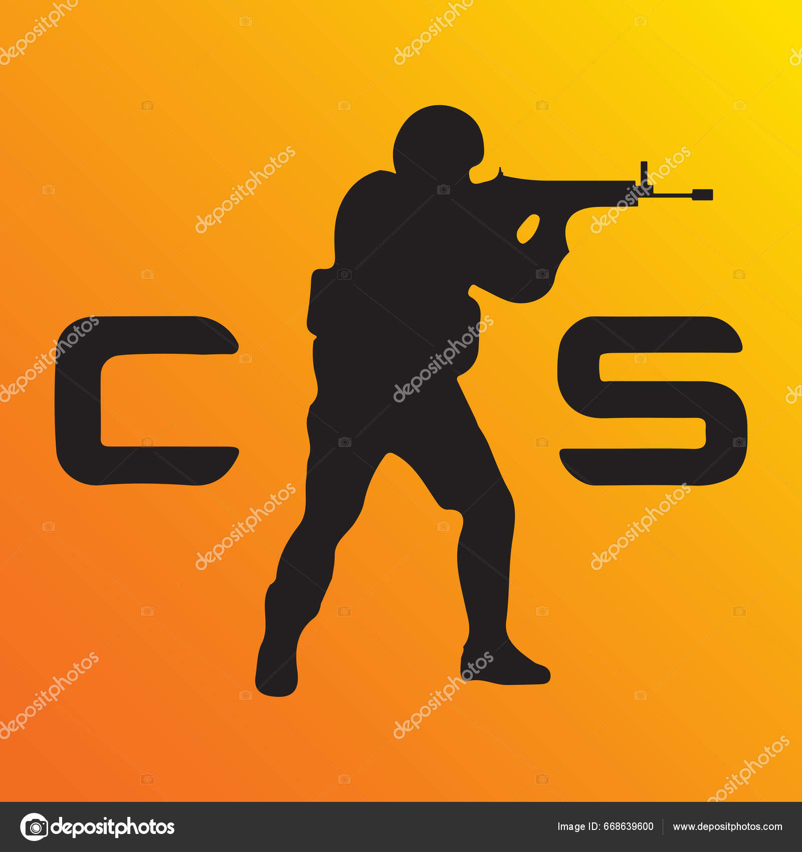 Counter Strike Shooting Játék Go1 Globális Offenzíva Cs2 Videojáték  Vektorlogója Stock Vektor: ©FrameStud1o 668639600