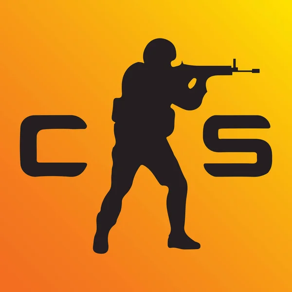 Counter Strike Strzelanka Go1 Ofensywa Globalna Cs2 Logo Wektorowe Gry — Wektor stockowy