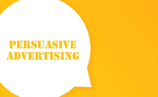 Persuasive Advertising Speech Bubble Persuasive Advertising Text Illustration Flat Style — Stock Vector