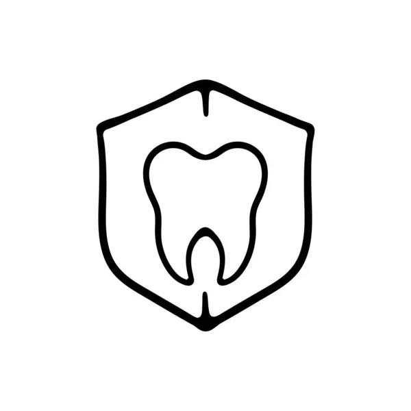 Diş Hekimi Çizgisi Simgesi Diş Ilaç Dişçi Diş Eti Sakız — Stok Vektör