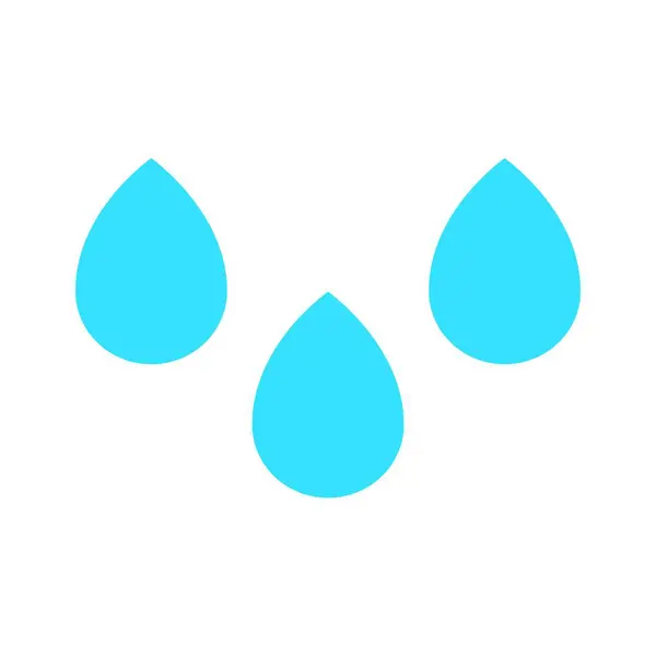 Three Drops Water Line Icon Liquid Moisture Thirst Rain Nature — Stock Vector