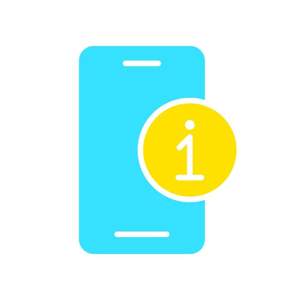 Smartphone Con Icono Línea Información Adicional Gadget Teléfono Aplicaciones Internet — Vector de stock