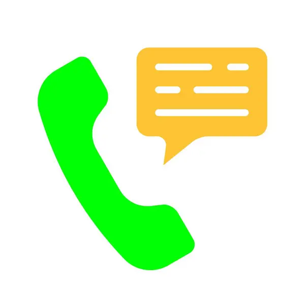 Telephone Handset Message Line Icon Call Conversation Negotiations Tariff Communication — Stock Vector