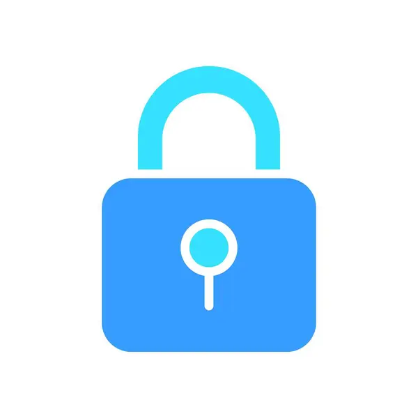 Closed Padlock Icon Security Protection Key Door Password Secret Safe — Stock Vector
