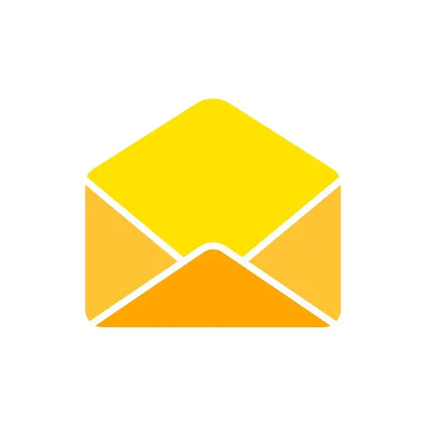 Ícone Linha Mensagem Aberta Carta Email Envelope Texto Endereço Entrega — Vetor de Stock