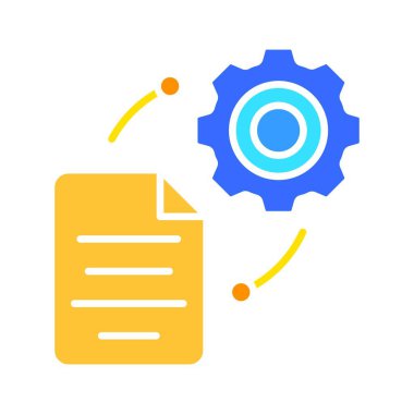 Vites çizgisi simgesi olan dosya. Bilgi, klasör, belge, iş, bilgisayar, kaydetme. İş ve reklam için beyaz arkaplanda vektör renk simgesi