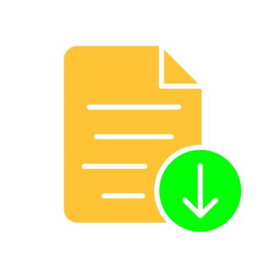 Dosya satırı simgesi indir. Bilgi, klasör, belge, iş, bilgisayar, kaydetme. İş ve reklam için beyaz arkaplanda vektör renk simgesi