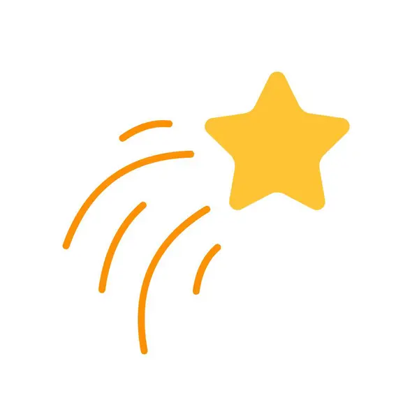 Shooting Star Line Icon Rating Favorites Likes Rating Charts Victory — Stock Vector
