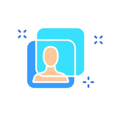 Telefon rehberi simgesi. Gadget, multimedya, dokunmatik ekran, çağrı, iletişim, uygulamalar, internet. İş ve reklam için beyaz arkaplanda vektör renk simgesi.