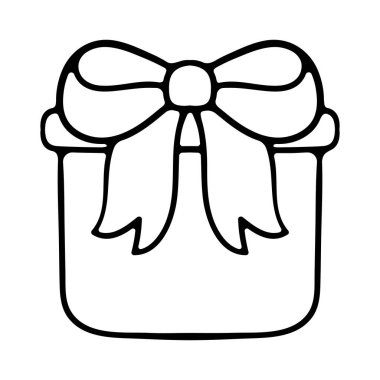 Hediye kutusu simgesi. Vektör izole elementler Noel hediyesi ikonu illüstrasyon vektör sembolü. Yeni yıl, Noel, tatil, hediye, Noel Baba, kutlama, 1 Ocak, kış.