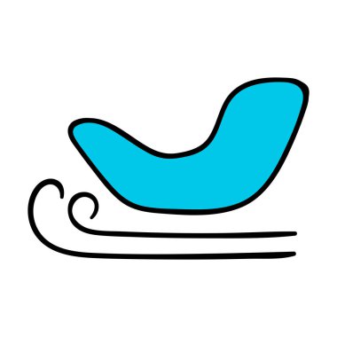 Kızak ikonu. Kızak, kızak, kızak. Tatil, yeni yıl, Noel, kutlama, gün. Yeni 2024 yılı. vektör illüstrasyonu