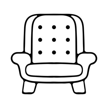 Düz çizgi film tarzında şık kırmızı koltuklar. Oturma odası ya da ofisin bir parçası. Beyaz arkaplanda izole