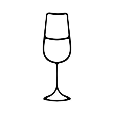 Bir bardak alkol seti ikonu. Şişe, şarap kadehi, cam, yaprak, şarap, üzüm, saat, zaman, yaşlanma, restoran. İçki konsepti. Yeni yıl, Noel, tatil, hediye, Noel Baba, kutlama, 1 Ocak, kış.