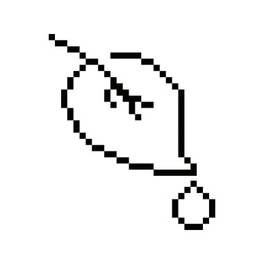 Damlama çizgisi ikonlu yaprak. Kore kozmetik ürünleri, kişisel bakım ürünleri, yüz yıkama, nemlendirici, doğal ürün, piksel tarzı. Beyaz arkaplanda çok renkli simge